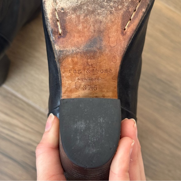 RAG AND BONE Black Leather Classic Newbury Boot - Picture 14 of 14